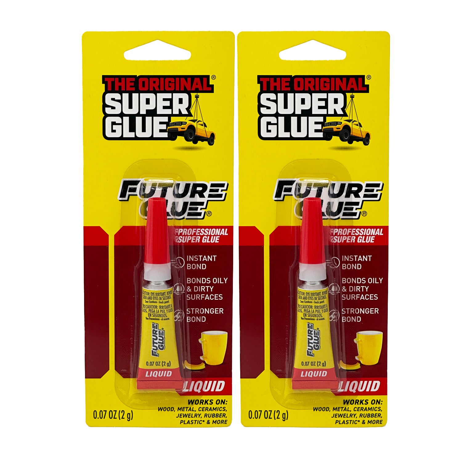 Super Glue: Original Future Glue, 0.07 OZ - Heavy Duty, Strong Glue for  Plastic, Wood, Rubber, Ceramic Repair, and More, 2 Packs by GOSO Direct